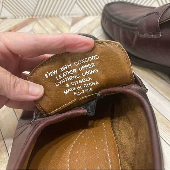 French‎ Shriner Shoes. Burgundy Size 8 1/2 W sb - Picture 7 of 9